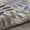 Homeroots 7 x 10 ft. Gray & Blue Leaves Indoor & Outdoor Area Rug 384874 - alternate 7